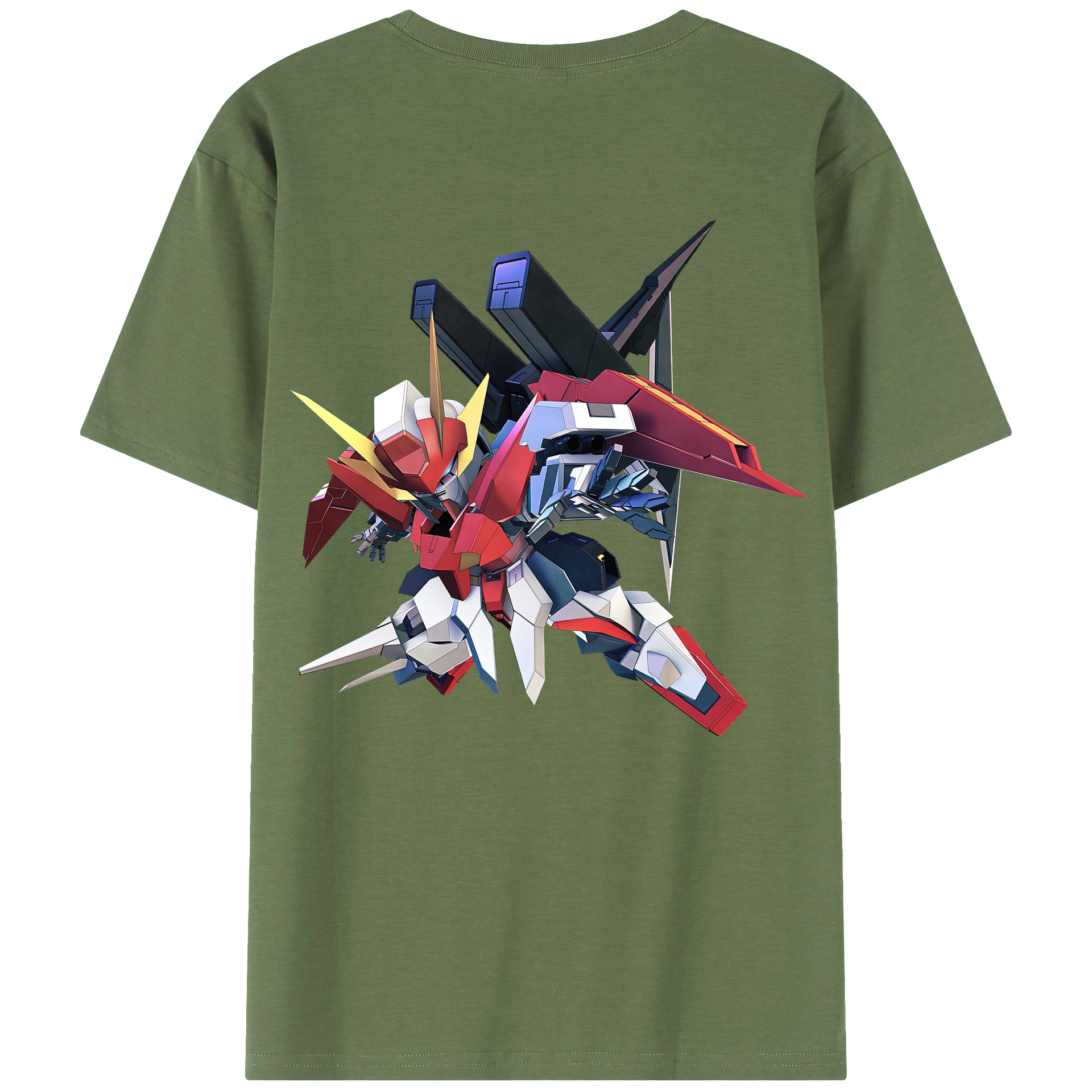 （画像用） 機動戦士ガンダム Mobile Suit Gundam 綿100％ メンズ半袖Tシャツ（バックプリント） 通気性